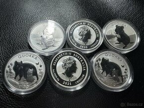 Stříbrné mince Quokka 1oz r. 2020/21