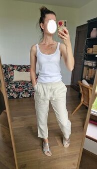 basic bílé tílko z bavlny Benetton - 1