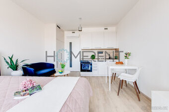 Pronájem bytu 1+kk, 29m² + 6m² balkon s garážovým parkovacím