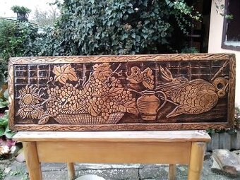 velky retro obraz-medeny plech