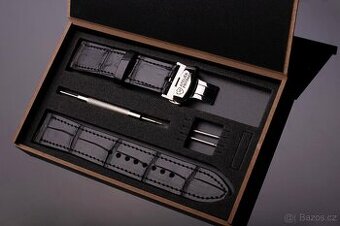 Cerný řemínek AP Croco Heritage z krokodýlí kůže