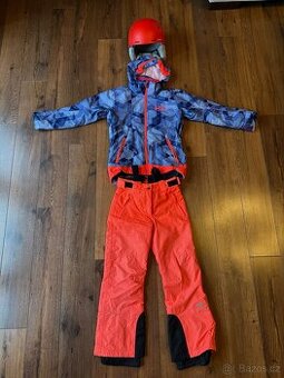 Dívčí lyžařský set - bunda kalhoty helma