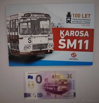 0€ / 0 euro suvenírová bankovka CZBJ 2025-2 Karosa ŠM11