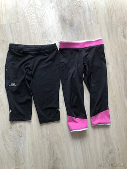 Sportovní 3/4 dívčí kalhoty - 2 kusy vel. 122