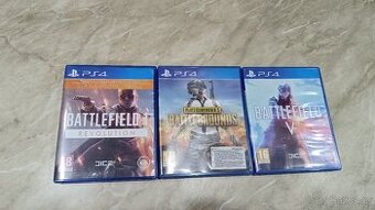 PS4 hry - Battlefield 1, Battlefield 5 a PUBG
