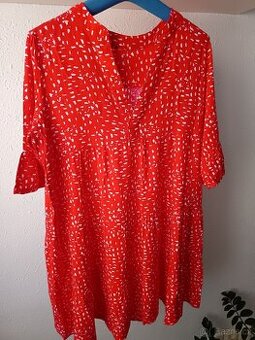 Červené letní šaty 42