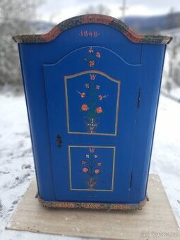 Starožitná Malovaná selská skříň,z roku 1848