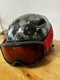 Dětská lyžařská helma GIRO + lyžařské brýle TECNOPRO