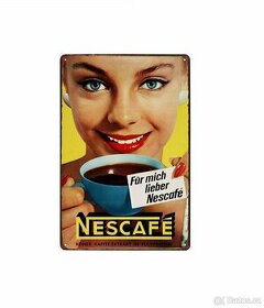 cedule plechová - Nescafé (dobová reklama)