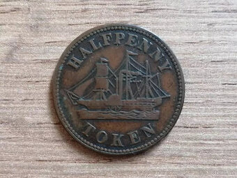 Mince 1/2 Penny 1858 britská kolonie Prince Edward Island