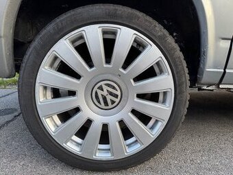 Sada alu kol 5x112 R18 + téměř nové pneu