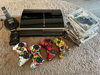 PS3 Fat / Playstation + hry + ovladače