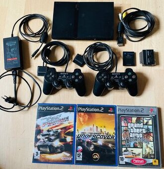 Ps2 Slim + 3 hry