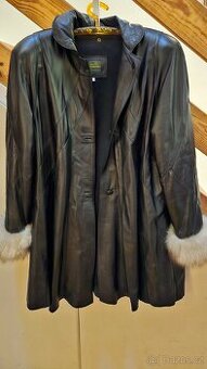 Kožený kabát dámský, retro