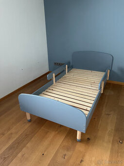 Dětská postel Dots, 90 x 200 cm, modrošedá