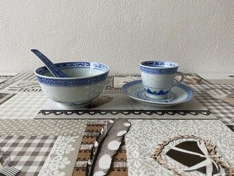 Nová retro souprava z čínského porcelánu II - rýžové zrno