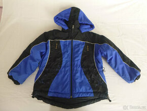 Zimní bunda chlapecká s kapucí, vel.128cm