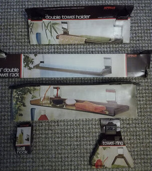 Retro poličky/vybavení do koupelny - koupelnová sada