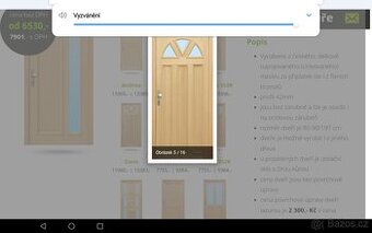 Prodám nové vchodové dveře z masivu