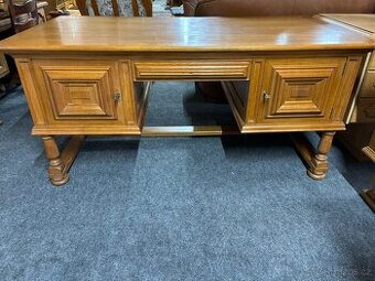 Masivní dubový psací stůl oboustranný