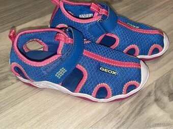 Dívčí sandále Geox modro růžové