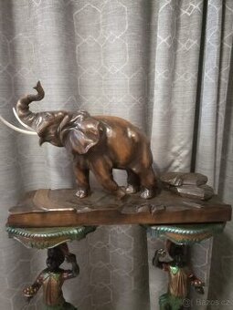 Slon dřevěná plastika XXL