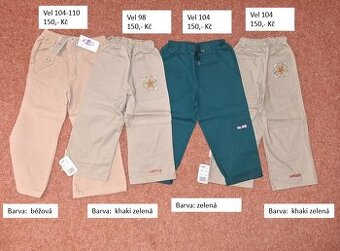 Dětské kalhoty, NOVÉ vel. od 98-116