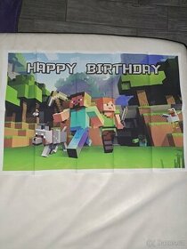 Minecraft textilní návěsy - narozeninove