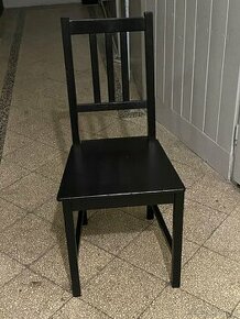 Židle IKEA černá, masivní dřevo. 2 ks