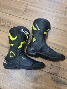 Boty na motorku Alpinestars S-MX 6 černo-fluo žluté 41 vel.