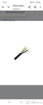 Kabel cyky 5x16  17m