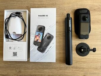 Insta 360 X3 + selfie tyč/tripod