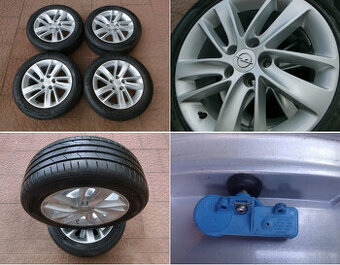 2. Letní sada alu originál Opel GM 5x110 6,5Jx16 ET37 TPMS