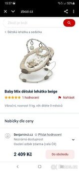 Dětské lehátko houpací