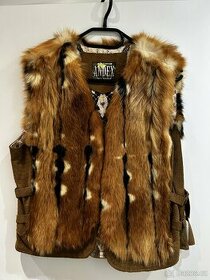 Vesta z pravé kožešiny, výborný stav