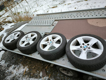 Litá kola BMW 5x120 R17 se zimními pneu 205/50/17