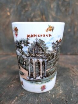 Starožitný hrnek Mariánské Lázně - Ambrožův pramen.