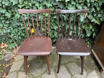 2 x přetřená židle TON IRONICA - cena za kus