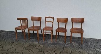 Celodřevěné jídelní židle THONET po renovaci