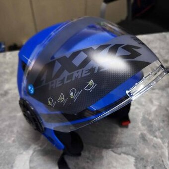 Otevřená helma AXXIS METRO ABS Solid modrá matná