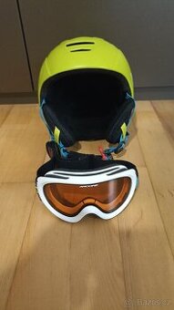 Dětská lyžařská helma XS, lyžařské brýle
