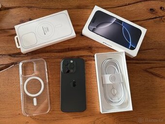 iPhone 16 Pro 256GB Black Titanium + Clear Case