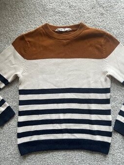 Chlapecký pruhovaný svetřík, vel.122, zn.H&M