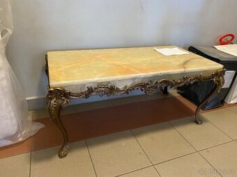 Starožitný Mramorový Konferenční Stolek Z Francie