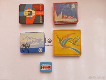 Cigaretové krabičky plechové. a jiné
