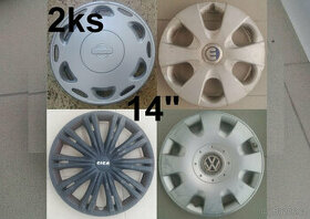 Poklice Nissan 14" 2ks, po 1ks: E Majer + Giga + Volkswagen - 1