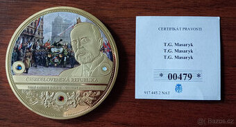 Investiční sběratelská Medaile T.G.Masaryk 1918