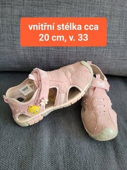 Sandále pro holku, v. 33 a v. 34