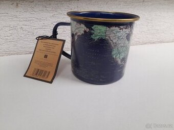 Plecháček „Mapa světa“ (tmavý) – retro styl, dekorace