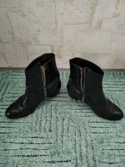 Pánské kožené kozačky černé